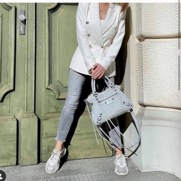 ZARA DOUBLE BREASTED BLAZER GOLD BUTTON - Picture 4 of 13